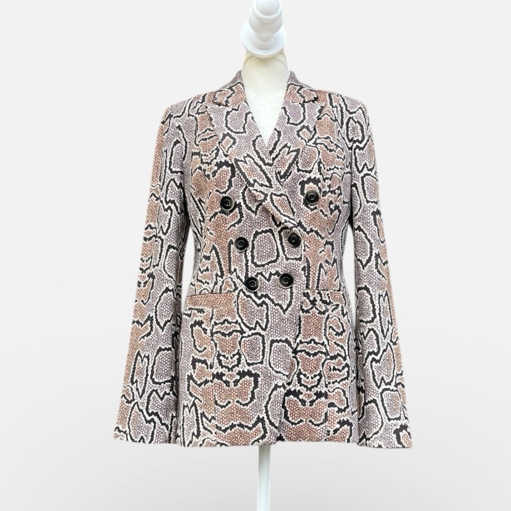 Cabi Python Snake Print Double Breasted Ponte Bla… - image 6